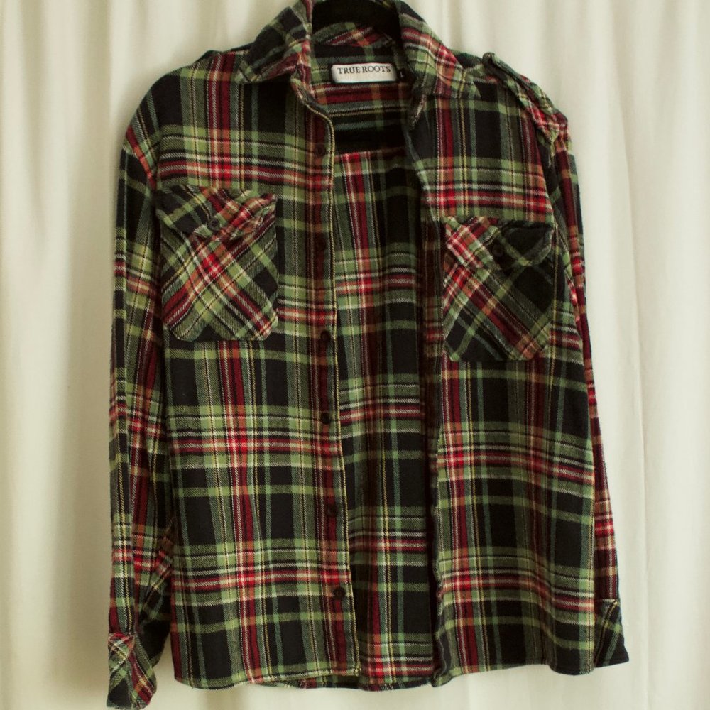 True Roots Plaid Flannel Shirt, Unisex